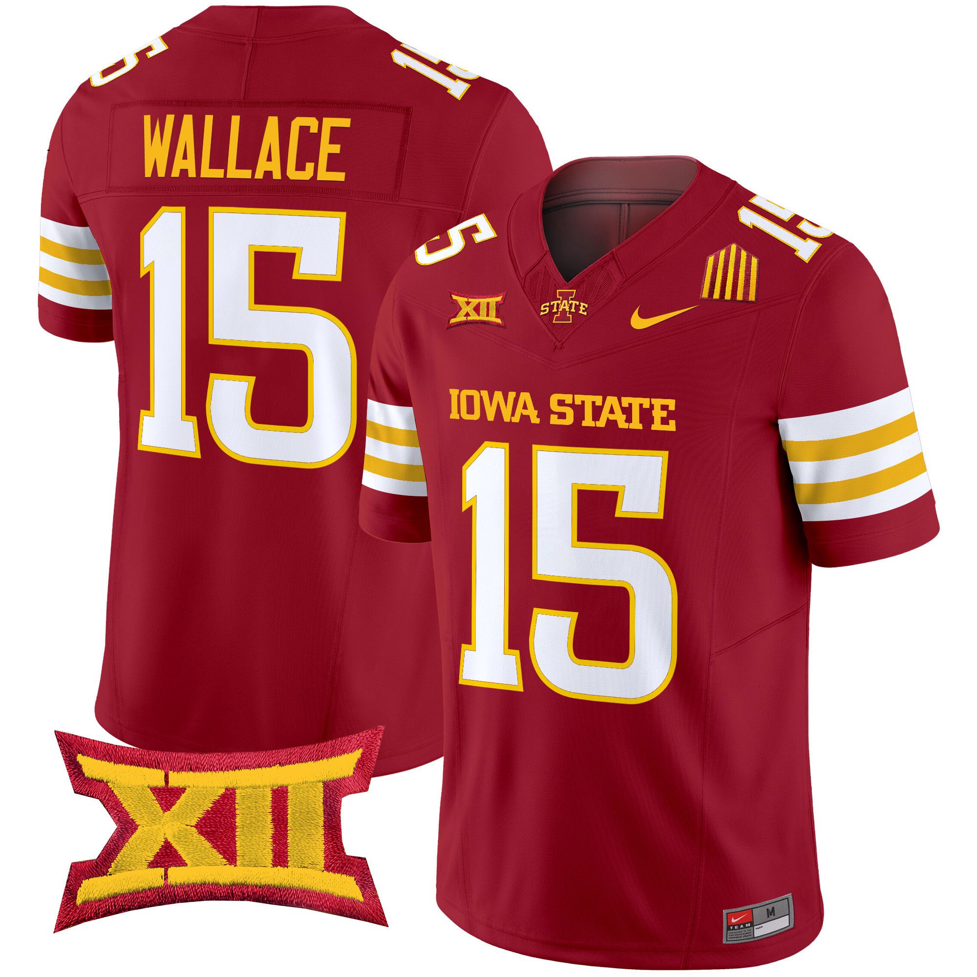 Men Iowa State Cyclones #15 Wallace Red Nike 2024 Vapor Limited NCAA Jersey style 1->more ncaa teams->NCAA Jersey